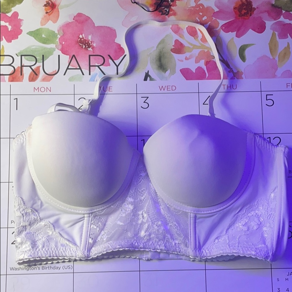 White 34B Push-Up Bra Never Worn